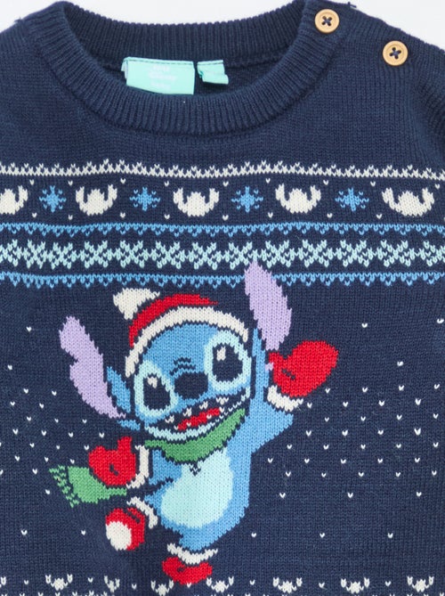Camisola de Natal 'Disney' 'Stitch' em malha - Kiabi