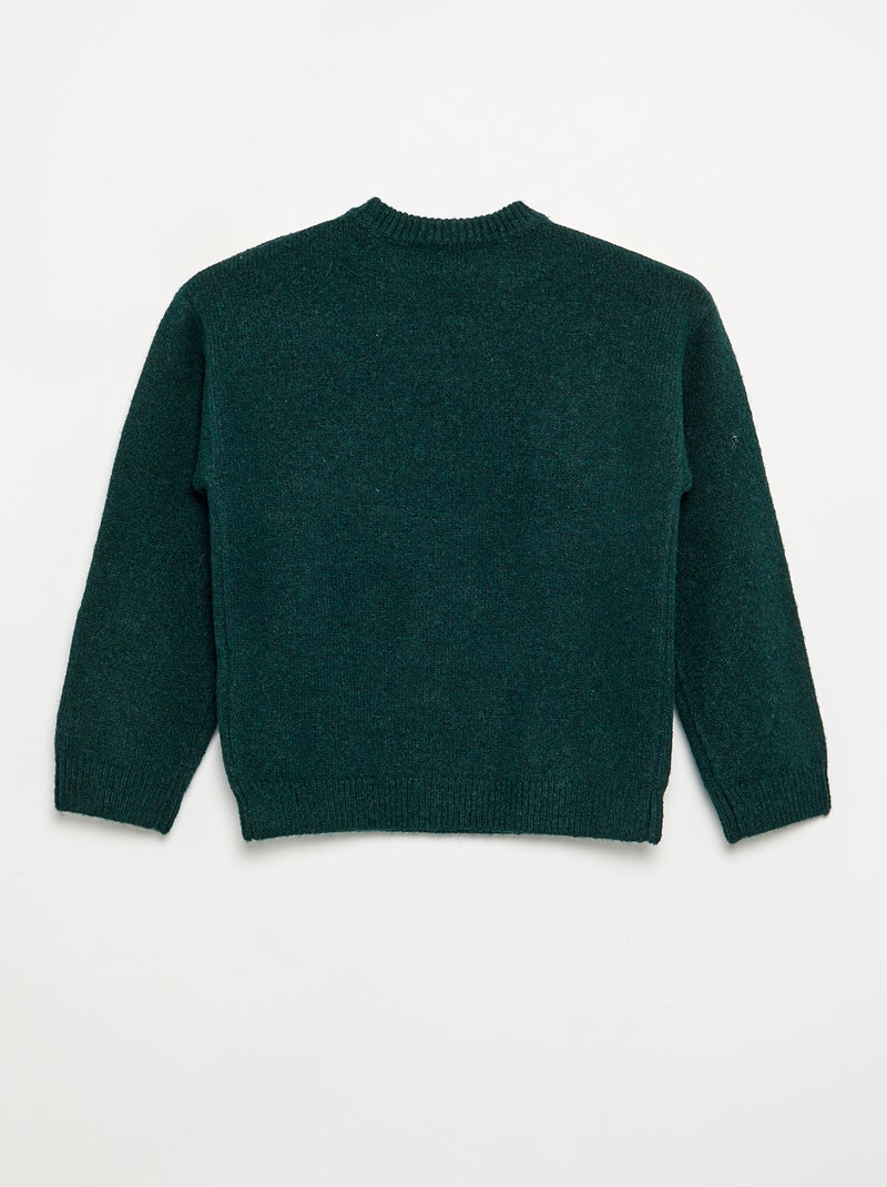 Camisola de Natal em malha grossa Verde - Kiabi