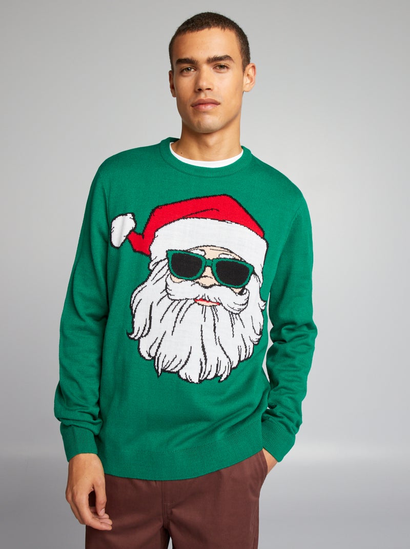 Camisola de Natal em malha VERDE - Kiabi