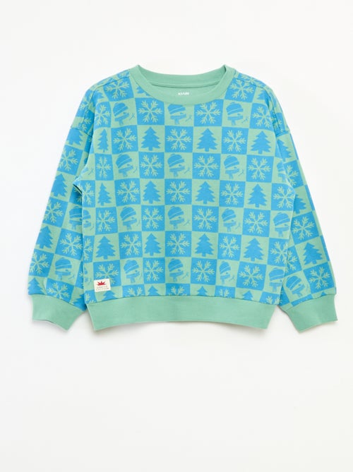 Camisola de Natal estampada em algodão - Kiabi