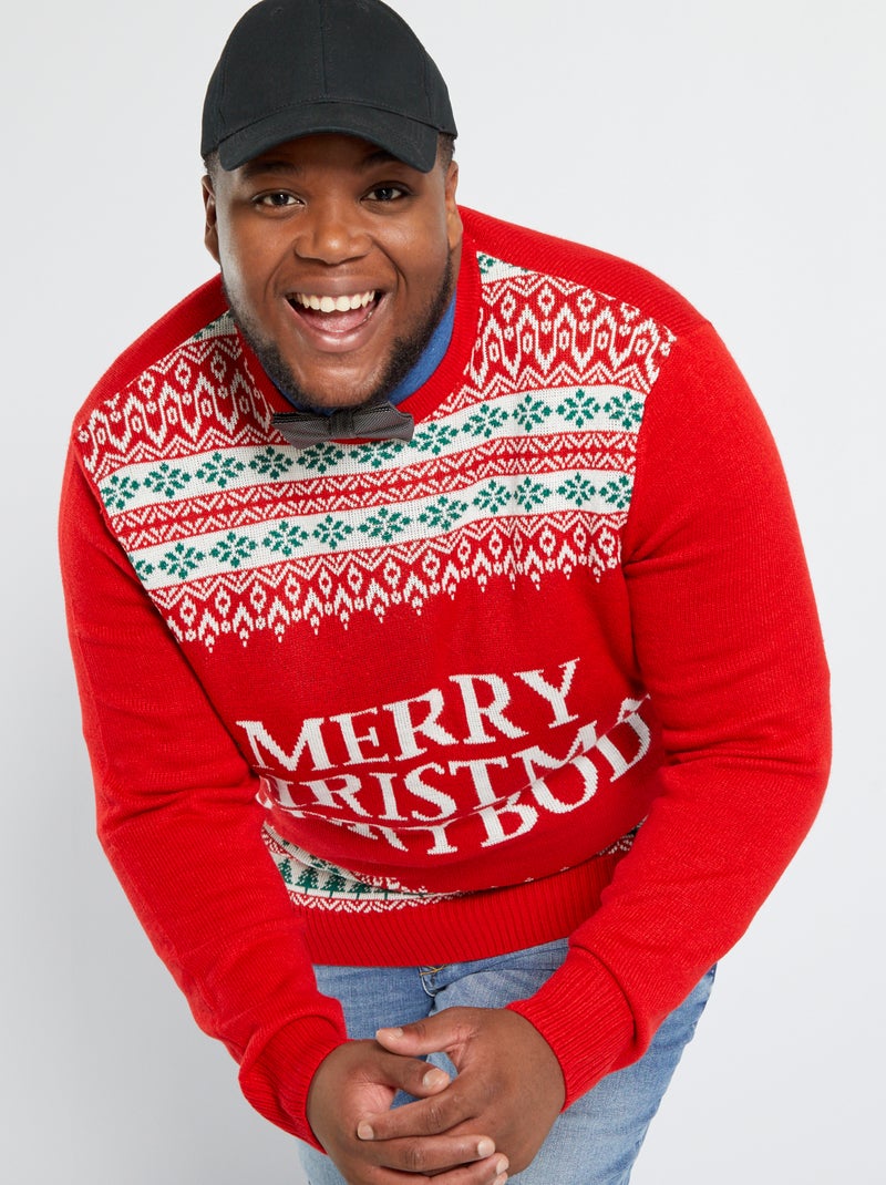 Camisola de Natal 'Merry Christmas Everybody' VERMELHO - Kiabi