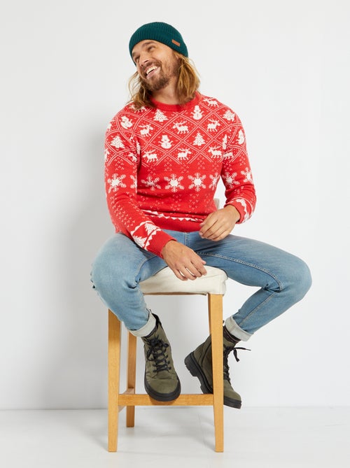 Camisola de Natal 'Produkt' em malha - Kiabi