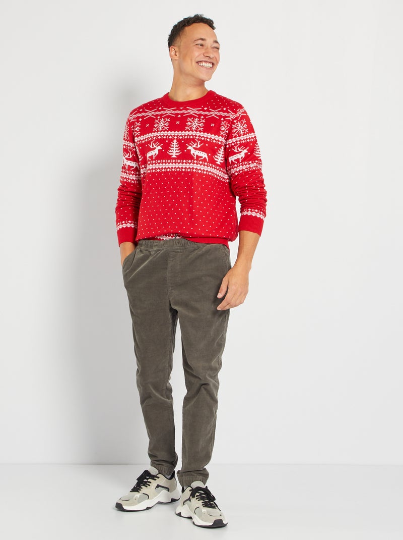 Camisola de Natal 'Produkt' Vermelho - Kiabi