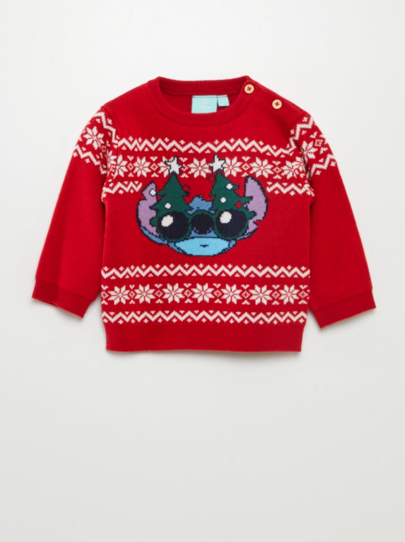 Camisola de Natal 'Stitch' VERMELHO - Kiabi