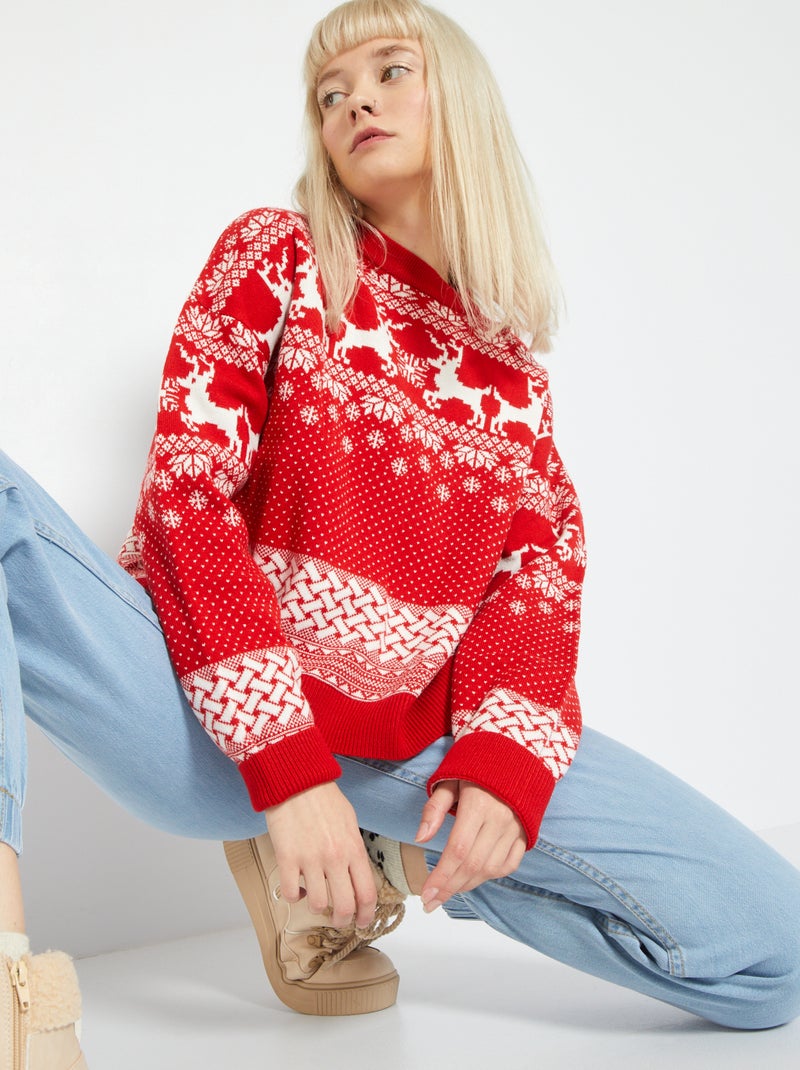 Camisola de Natal VERMELHO - Kiabi