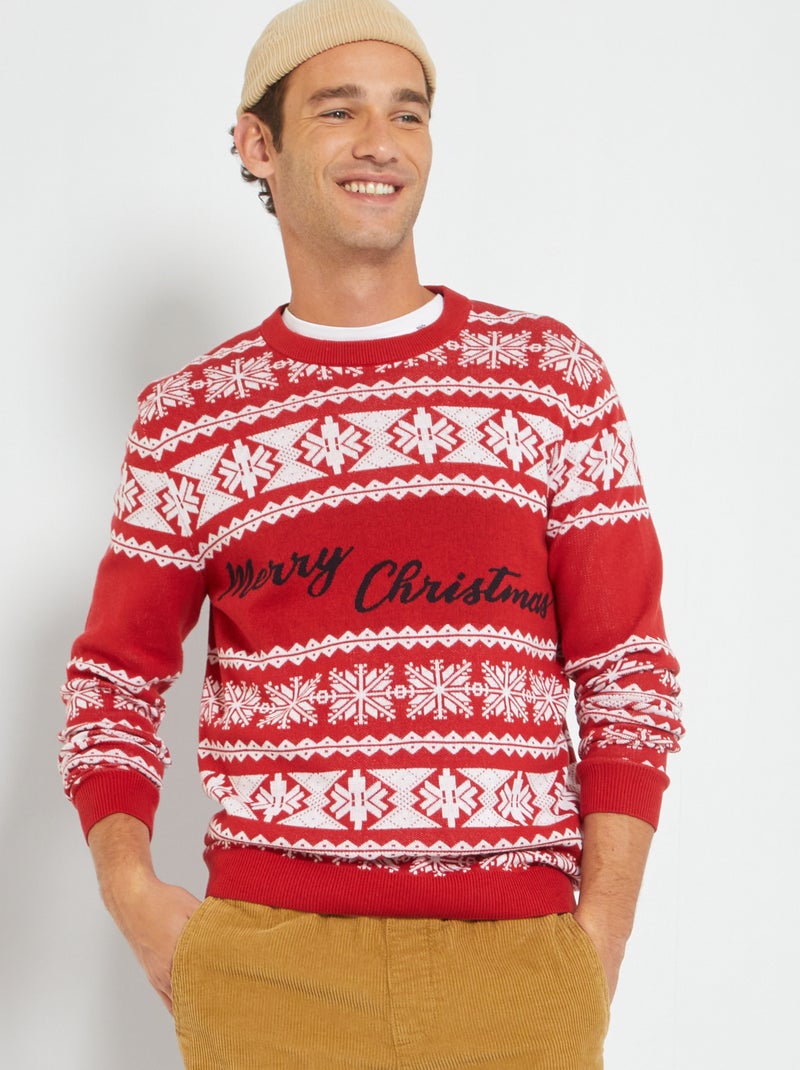 Camisola de Natal Vermelho - Kiabi