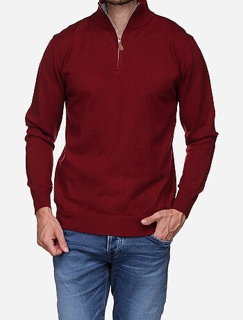 Camisola elegante com gola alta e fecho de correr - Yves Enzo