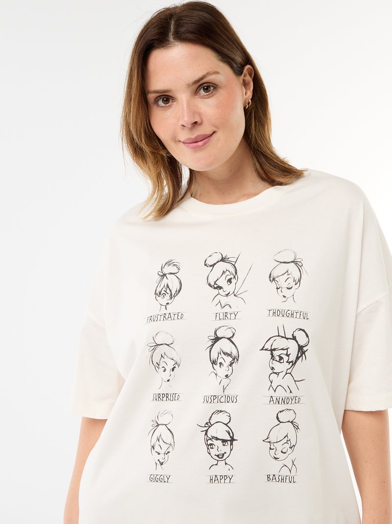 Camisola de noite t-shirt 'A Sininho' Branco - Kiabi