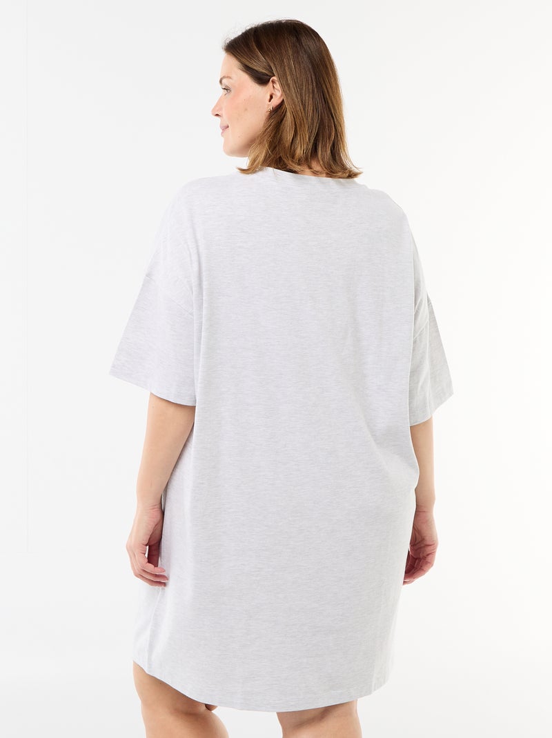 Camisola de noite t-shirt 'Panpan' Cinza - Kiabi