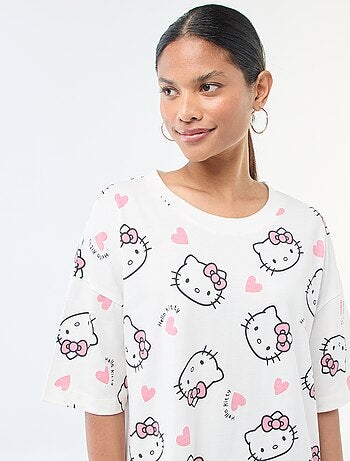 Camisola de noite tipo t-shirt 'Hello Kitty'