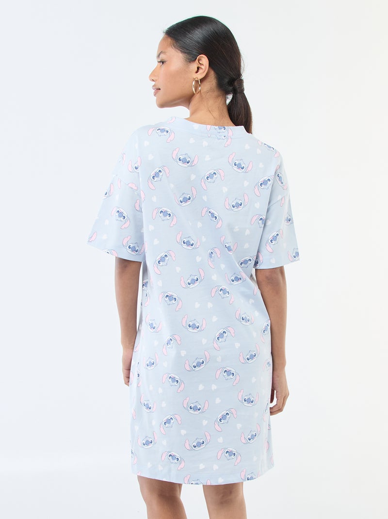 Camisola de noite tipo t-shirt 'Stitch' Azul - Kiabi