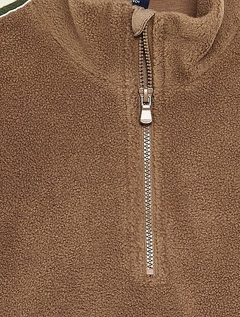 Camisola de polar com gola de camionista