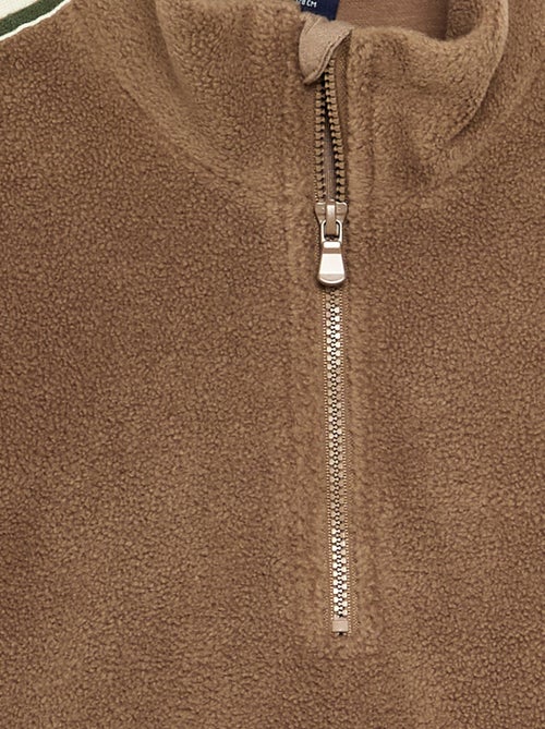 Camisola de polar com gola de camionista - Kiabi