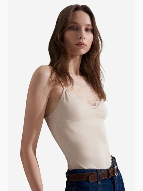 Camisola de renda decote em v dilvin - Kiabi