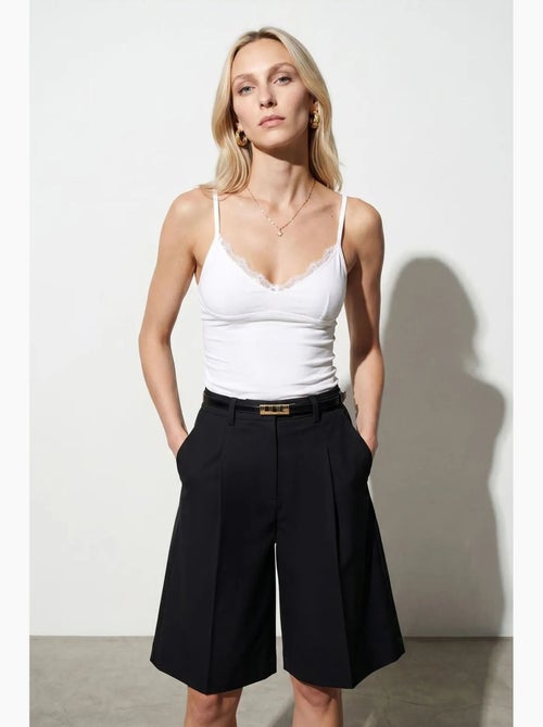 Camisola de renda decote em v dilvin - Kiabi