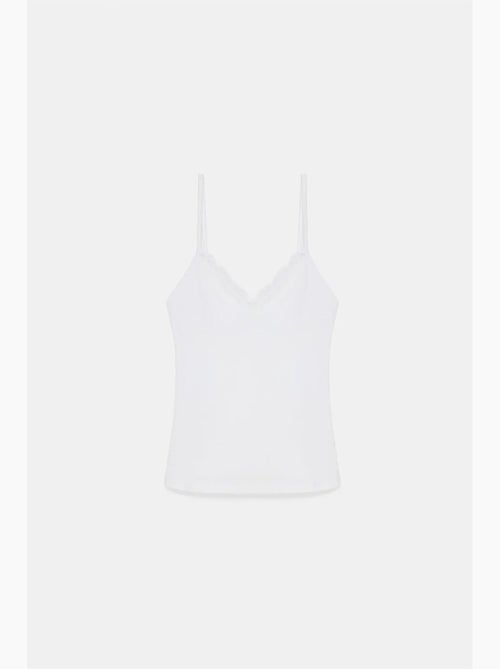 Camisola de renda decote em v dilvin - Kiabi
