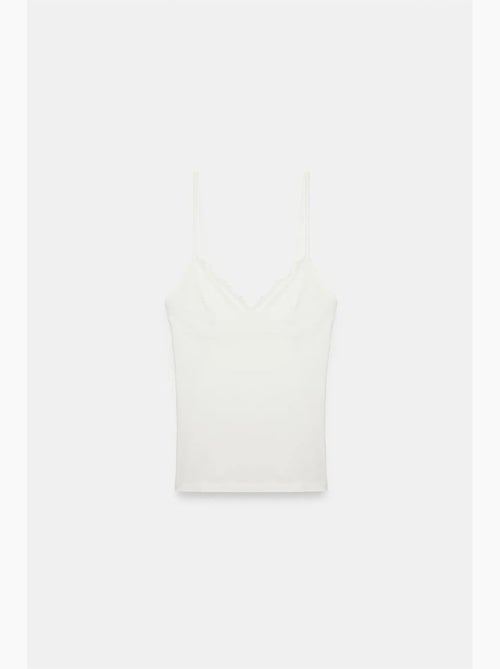 Camisola de renda decote em v dilvin - Kiabi