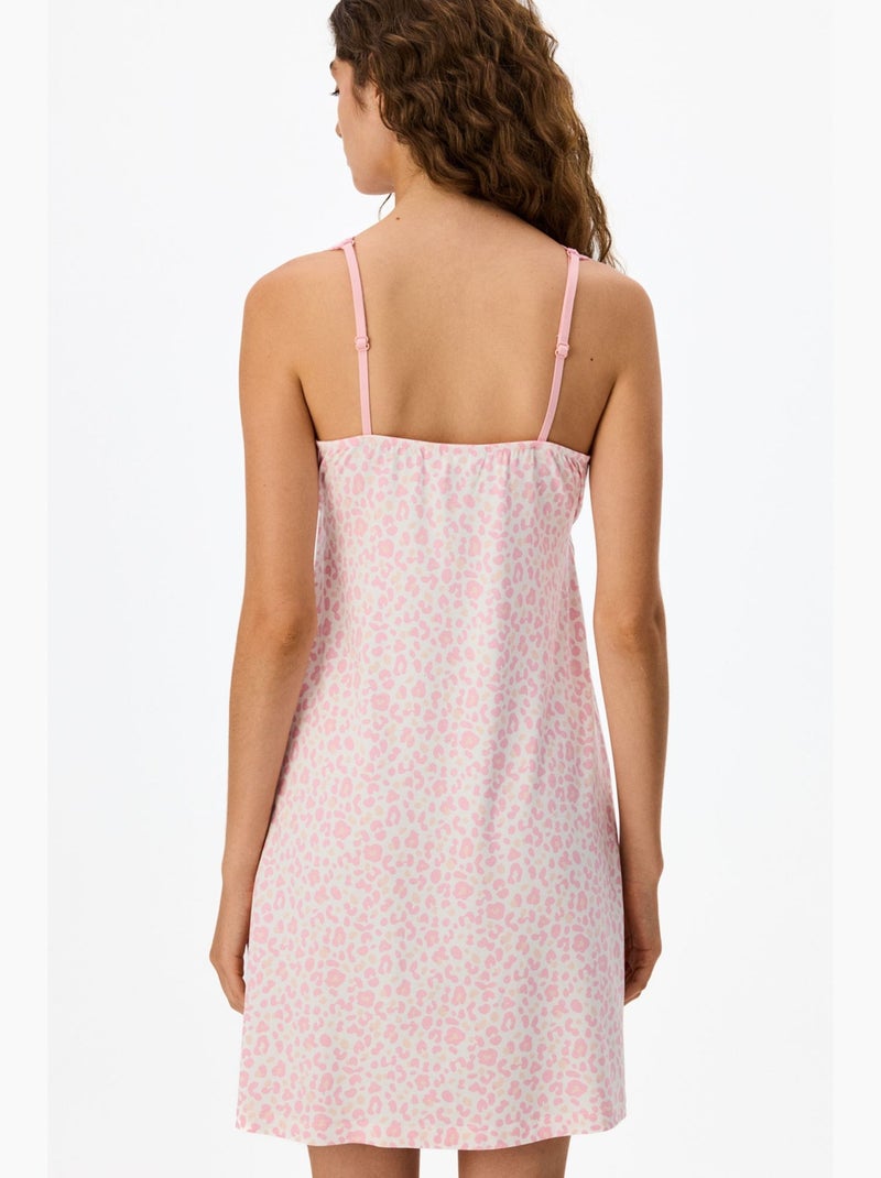 Camisola de renda leopardo penti Branco Rosa - Kiabi