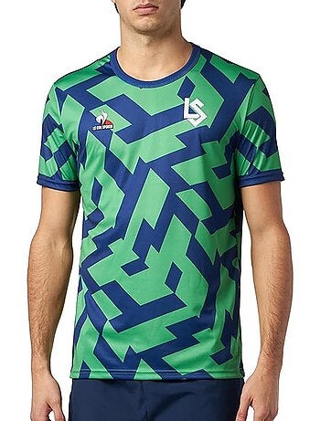 Camisola de Rugby Masculina Le Coq Sportif Lausanne Azul-Marinho/Verde