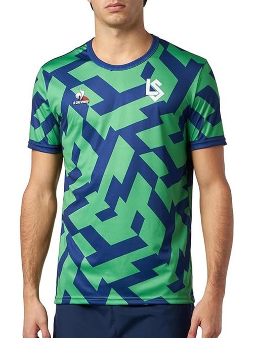 Camisola de Rugby Masculina Le Coq Sportif Lausanne Azul-Marinho/Verde - Kiabi Camisola de Rugby Masculina Le Coq Sportif Lausanne Azul-Marinho/Verde - Kiabi