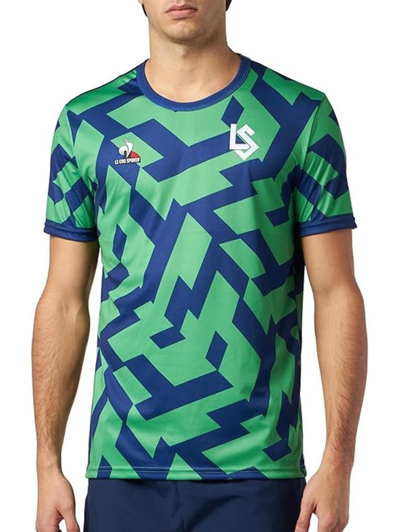 Camisola de Rugby Masculina Le Coq Sportif Lausanne Azul-Marinho/Verde Verde - Kiabi