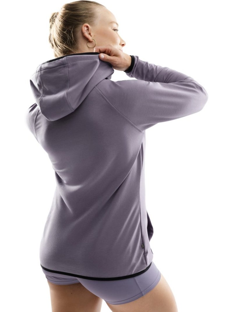 Camisola de treino com capuz para mulher Roxo - Kiabi