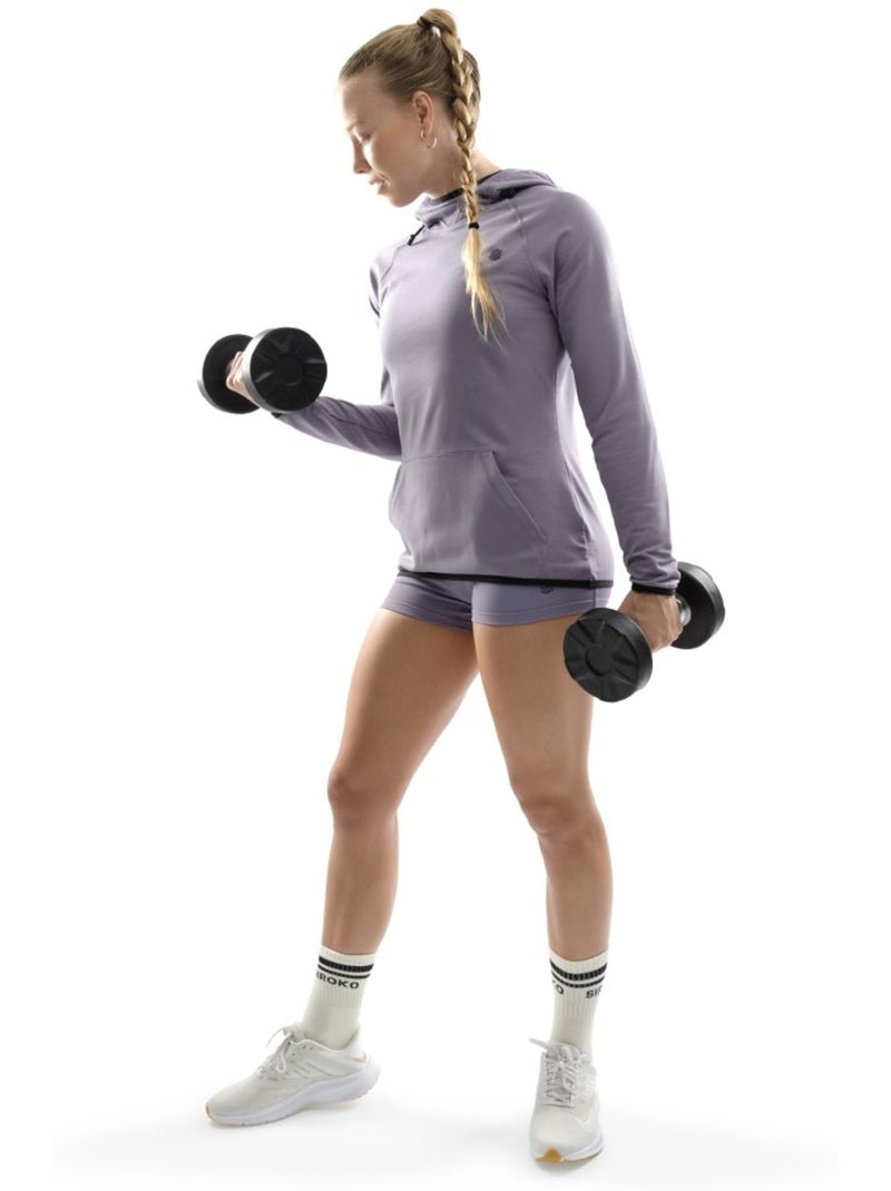 Camisola de treino com capuz para mulher Roxo - Kiabi