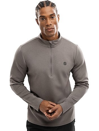 Camisola de treino com fecho 1/4 para homem
