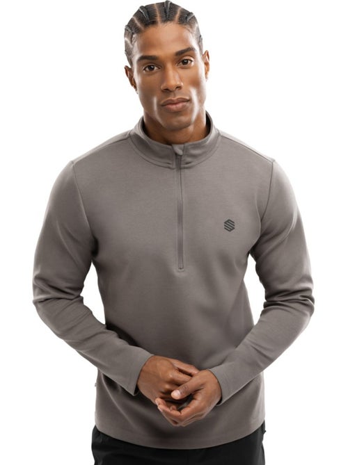Camisola de treino com fecho 1/4 para homem - Kiabi