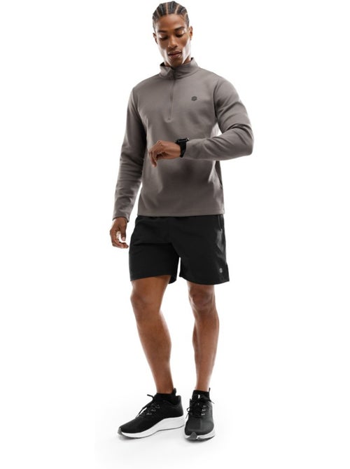Camisola de treino com fecho 1/4 para homem - Kiabi
