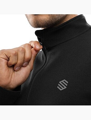 Camisola de treino com fecho 1/4 para homem