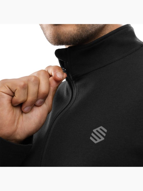 Camisola de treino com fecho 1/4 para homem - Kiabi Camisola de treino com fecho 1/4 para homem - Kiabi