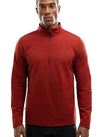 Camisola de treino com fecho 1/4 para homem