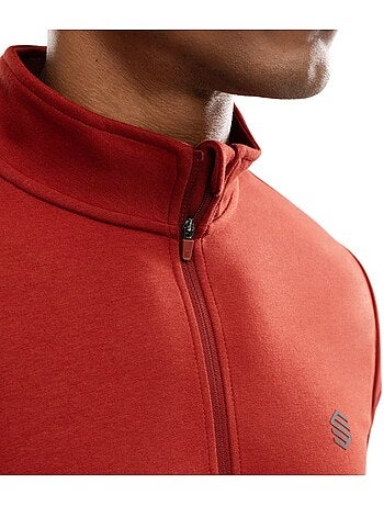 Camisola de treino com fecho 1/4 para homem