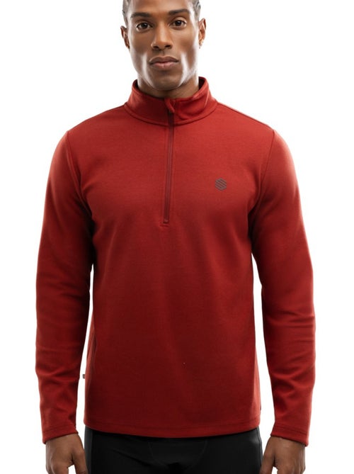 Camisola de treino com fecho 1/4 para homem - Kiabi