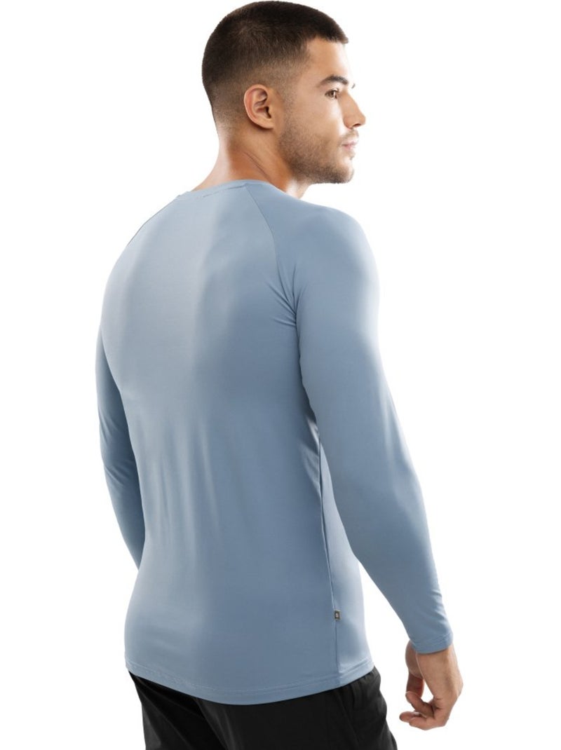 Camisola de treino de manga comprida para homem Azul - Kiabi