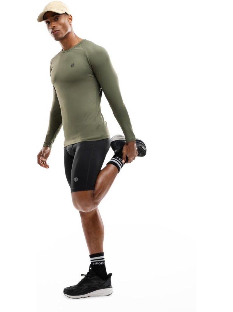 Camisola de treino de manga comprida para homem Verde - Kiabi