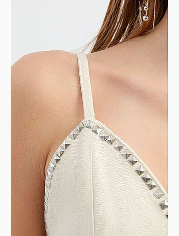 Camisola decote coração com strass hiccup