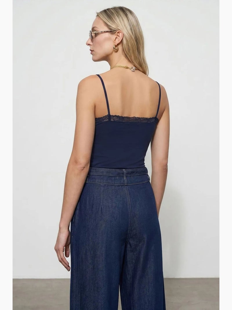 Camisola decote em v dilvin Azul-marinho - Kiabi
