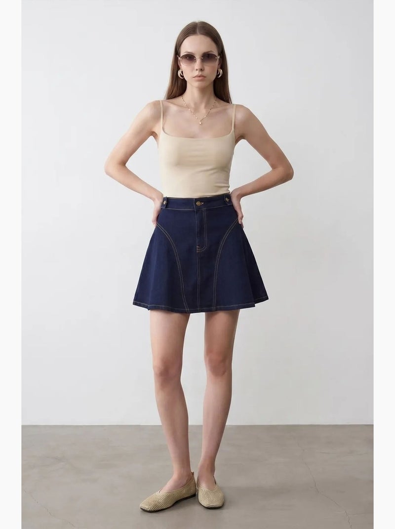 Camisola decote quadrado dilvin Bege natural - Kiabi