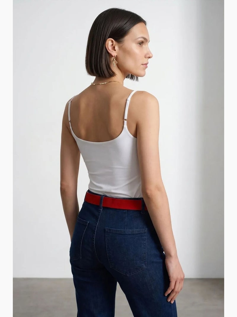 Camisola decote quadrado dilvin Branco - Kiabi