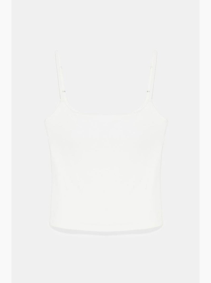 Camisola decote quadrado dilvin Marfim - Kiabi
