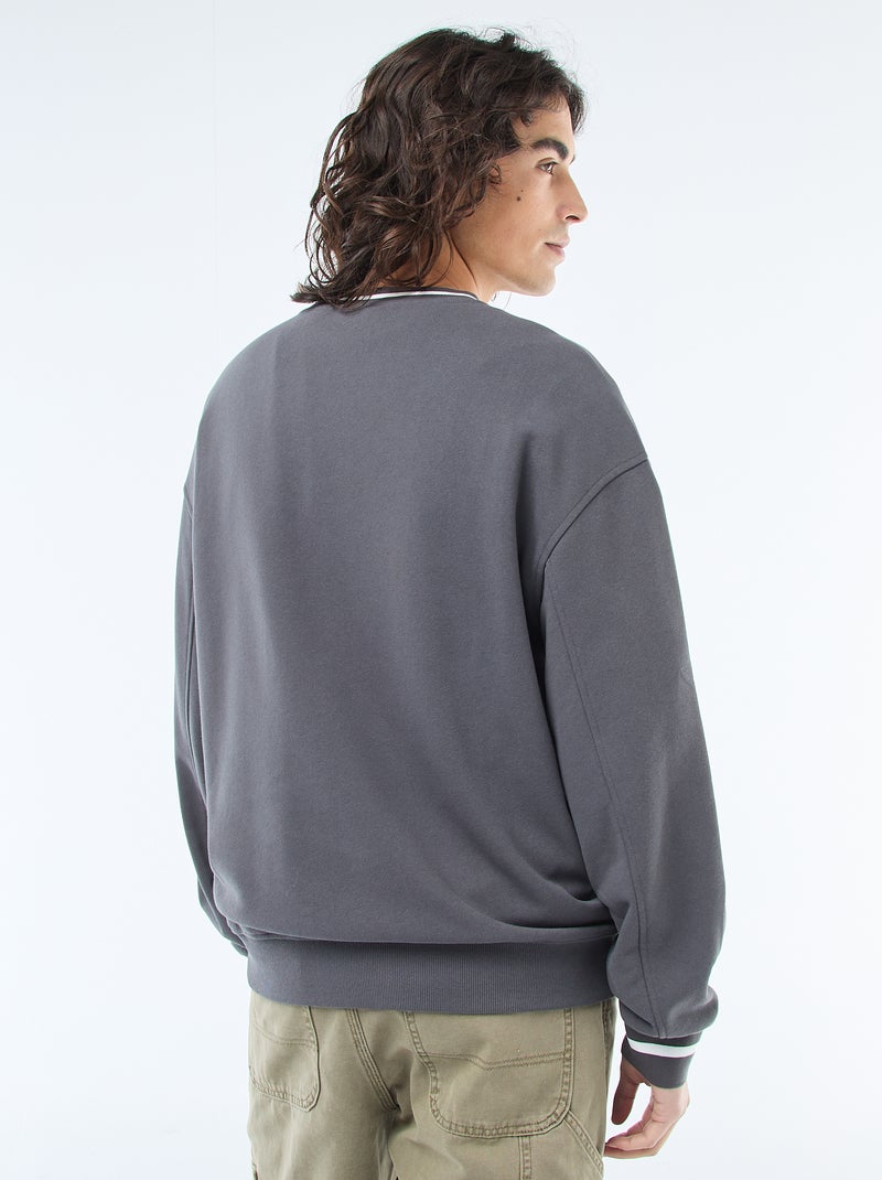 Camisola desportiva em french terry Cinza - Kiabi