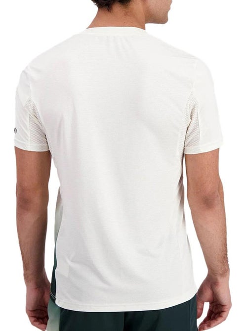 Camisola Desportiva Le Coq Sportif Tennis Pro Cru/Verde - Kiabi Camisola Desportiva Le Coq Sportif Tennis Pro Cru/Verde - Kiabi