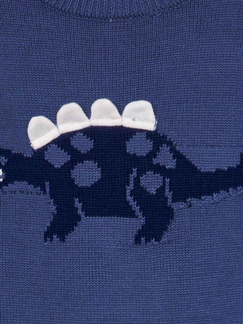 Camisola dinossauro Azul - Kiabi