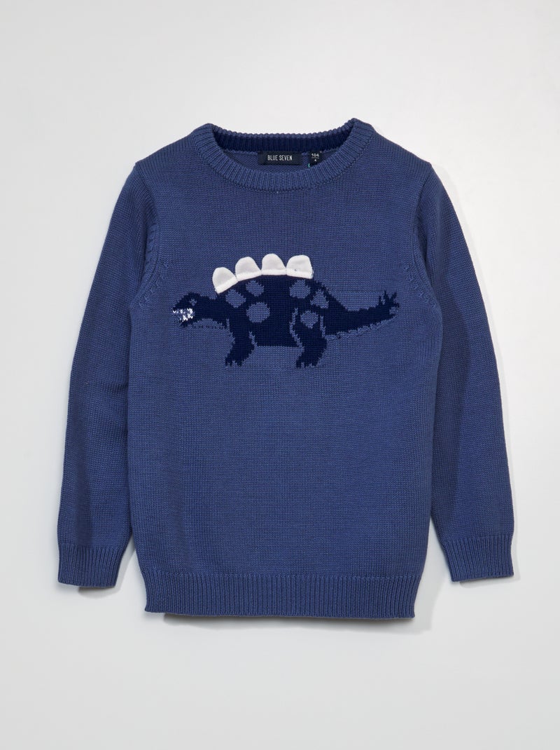 Camisola dinossauro Azul - Kiabi