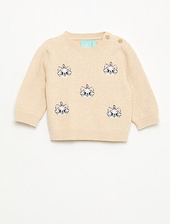 Camisola 'Disney' 'Marie' em tricô com animação fantasia