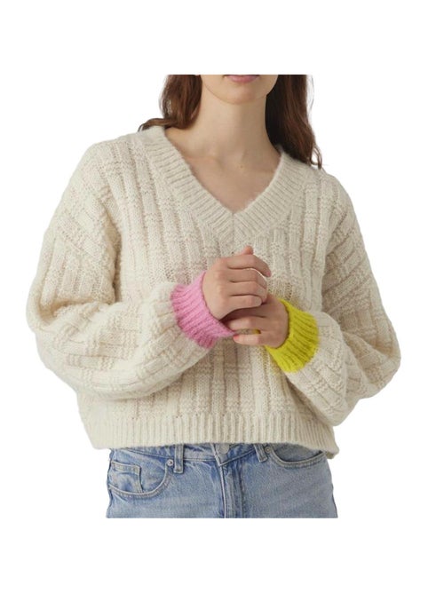 Camisola Ecru Vero Moda Ingrid para Mulher - Kiabi Camisola Ecru Vero Moda Ingrid para Mulher - Kiabi