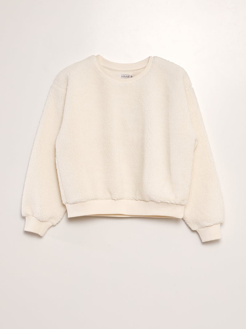 Camisola efeito lã de carneiro BRANCO - Kiabi