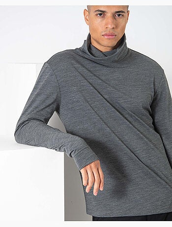 Camisola elástico cinzento regular